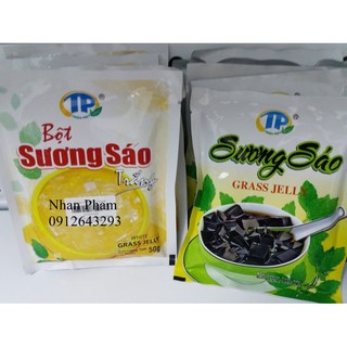 Bột sương sáo đen và sương sáo trắng