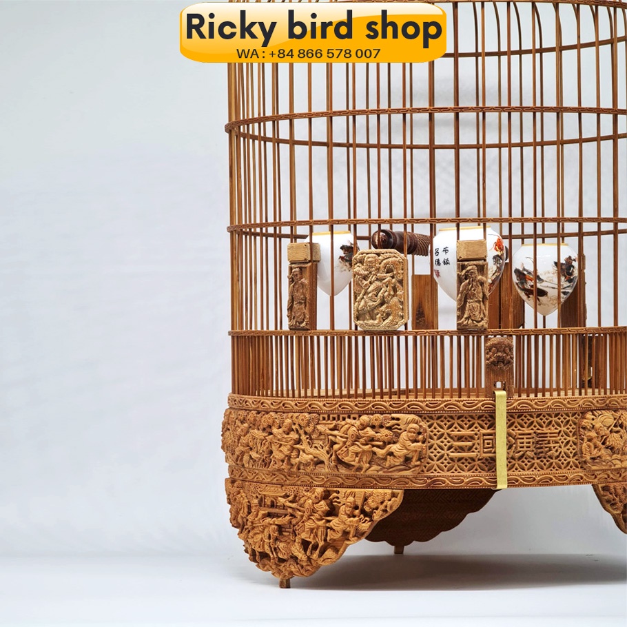 Lồng chim họa mi chạm 3D - Tích Tam Quốc