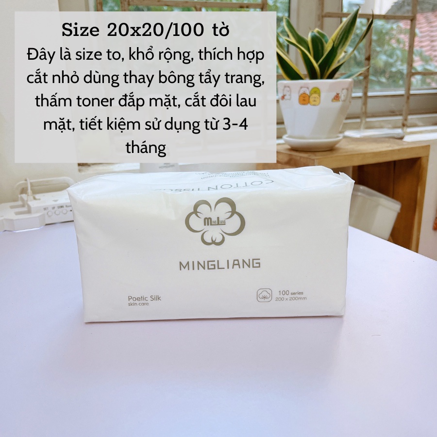 Khăn Mặt Khô Dùng 1 Lần, Khăn Lau Khô Ướt, Giấy Đa Năng 100% Cotton Không Dệt An Toàn Trong Sinh Hoạt