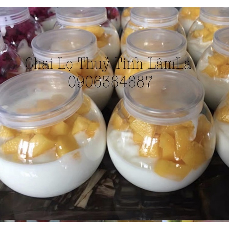 Hũ Thuỷ Tinh Sữa Chua Tròn Nắp Nhựa 100Ml 200Ml | Làm Pudding , Sữa Chua , Mứt