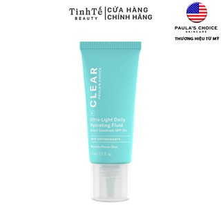 Kem dưỡng da chống nắng dành cho da mụn SPF30 Paula's Choice CLEAR Ultra Light Daily Hydrating Fluid SPF30 15ml