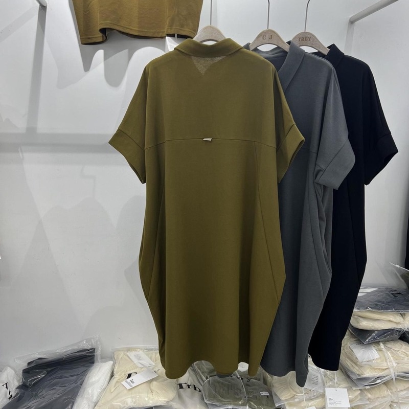 Đầm Thun Polo Ngắn Tay Dáng Rộng Cỡ Lớn Thời Trang Mùa Hè Cho Nữ