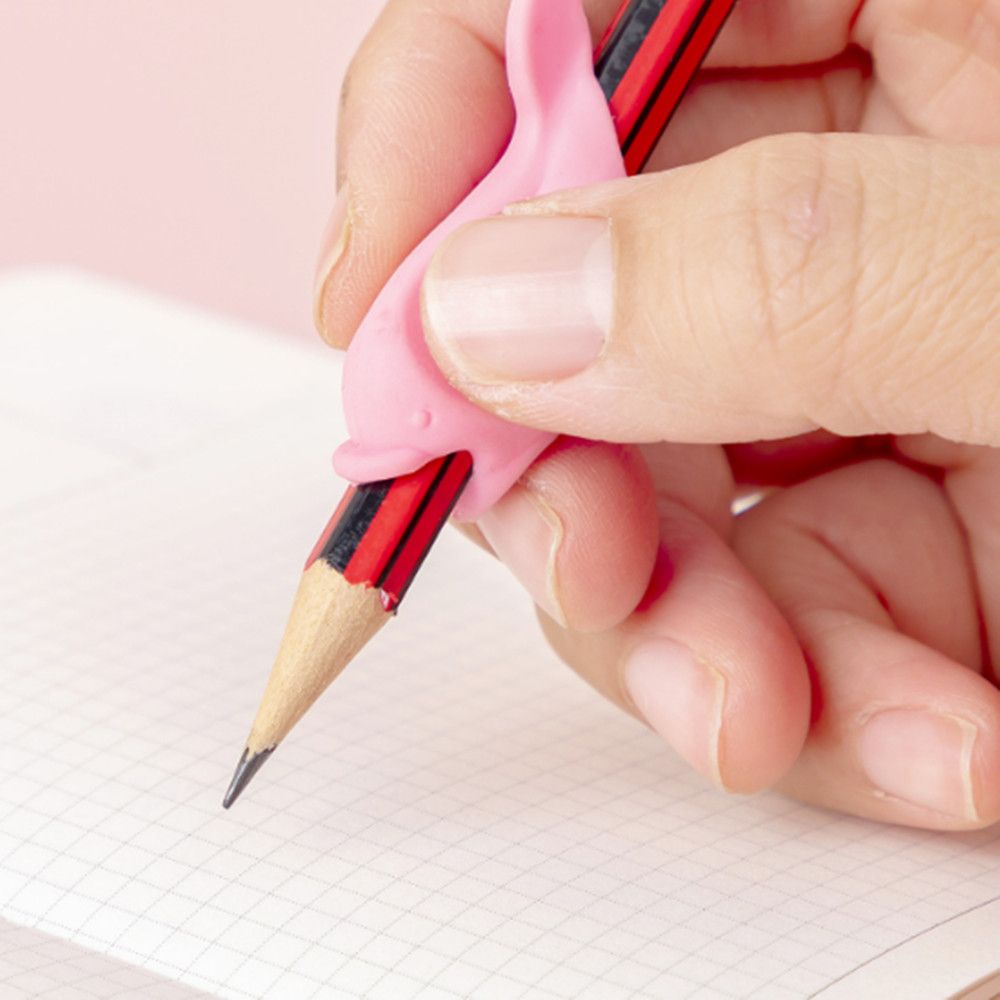 Dụng Cụ Kẹp Cố Định Cầm Bút Chì Bằng Silicone Hình Cá Chuyên Nghiệp