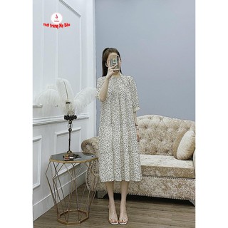 Váy bầu hoa nhí phối ren ( ảnh thật ) (shop Tatoco)