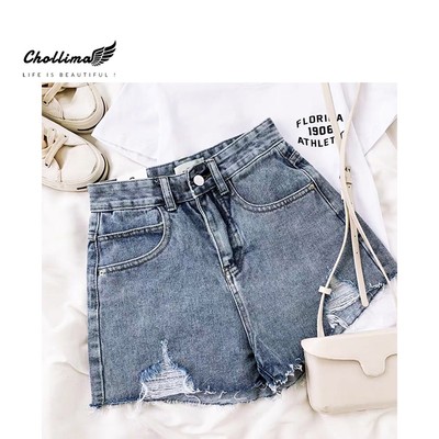 Quần short jeans nữ Chollima tua lai rách QS026 ulzzang phong cách hàn quốc trẻ trung năng động