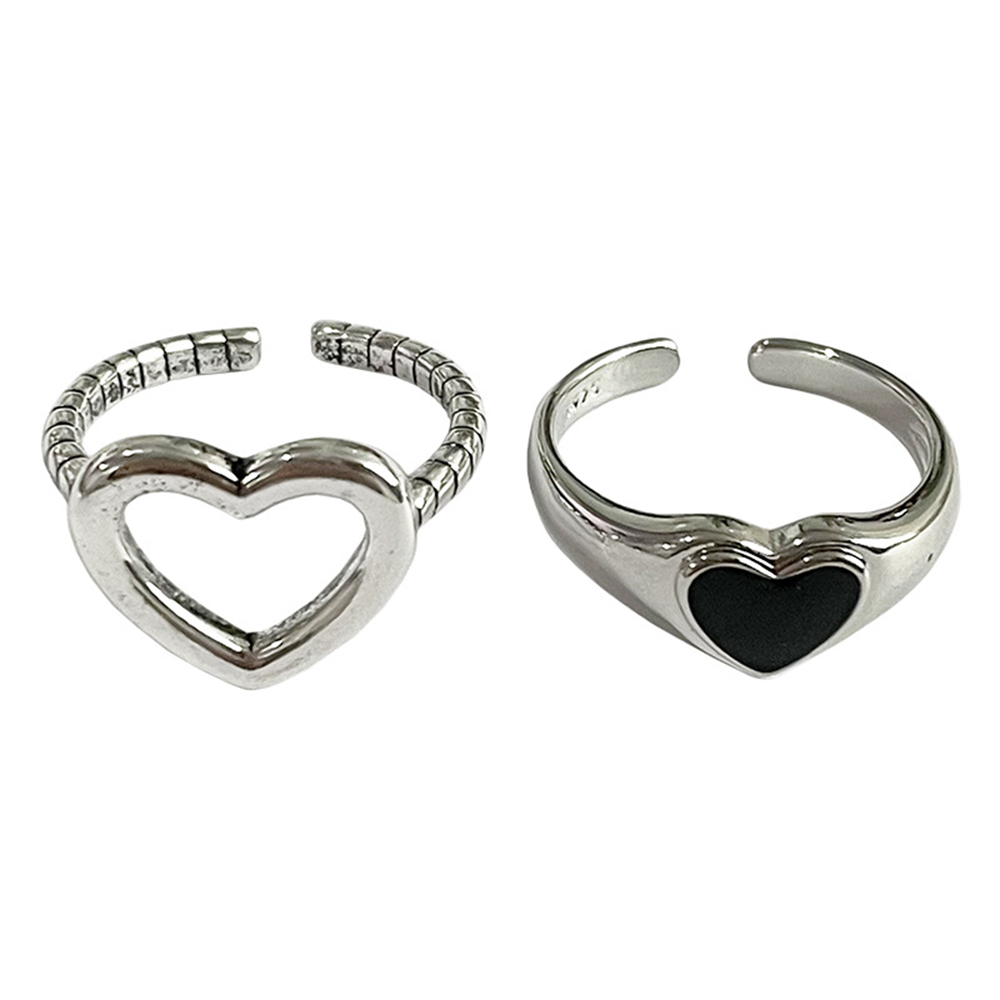 【sweet】woman fashion retro hollow Love opening adjustable Stacking finger index Ring