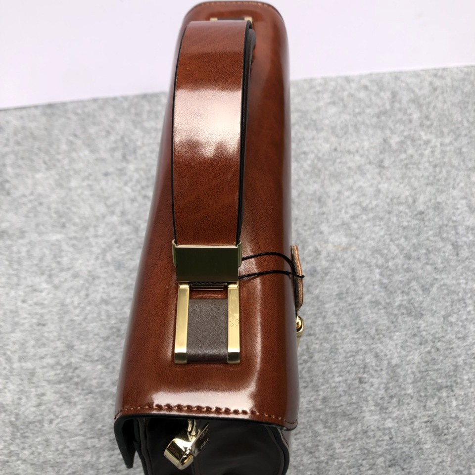 Túi đứng da thật khóa số