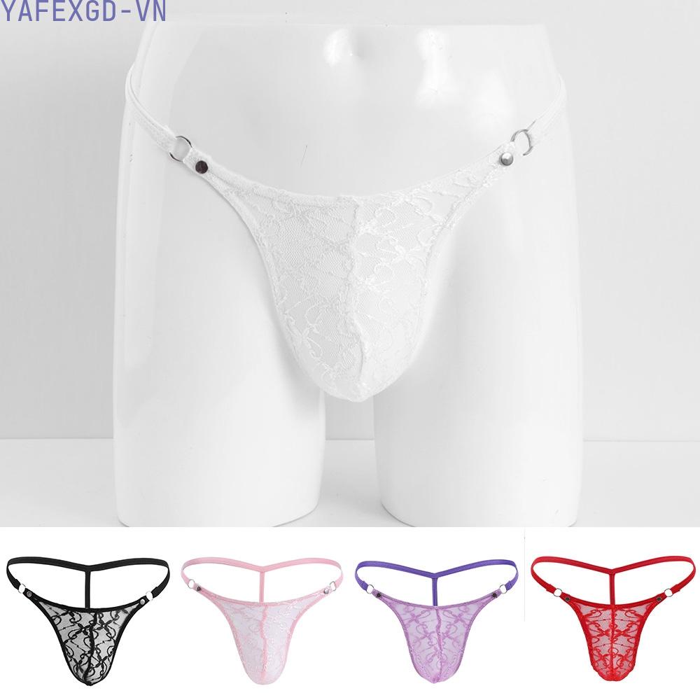 Men Sexy Mesh Lace Sissy Panties Lingerie Bikini G-string Underwear Thong Briefs