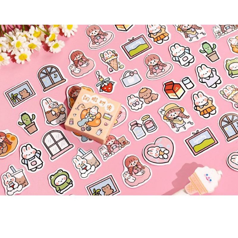 Hộp sticker 50 miếng cắt sẵn