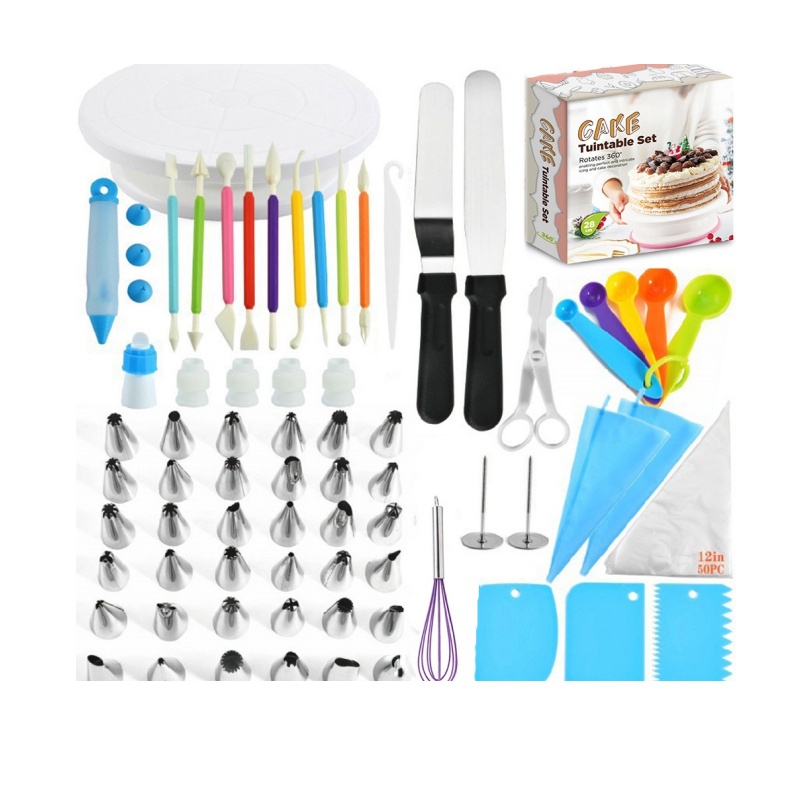 Bộ Dụng Cụ Làm Bánh Trang Trí Bánh Gato - 119 chi tiết