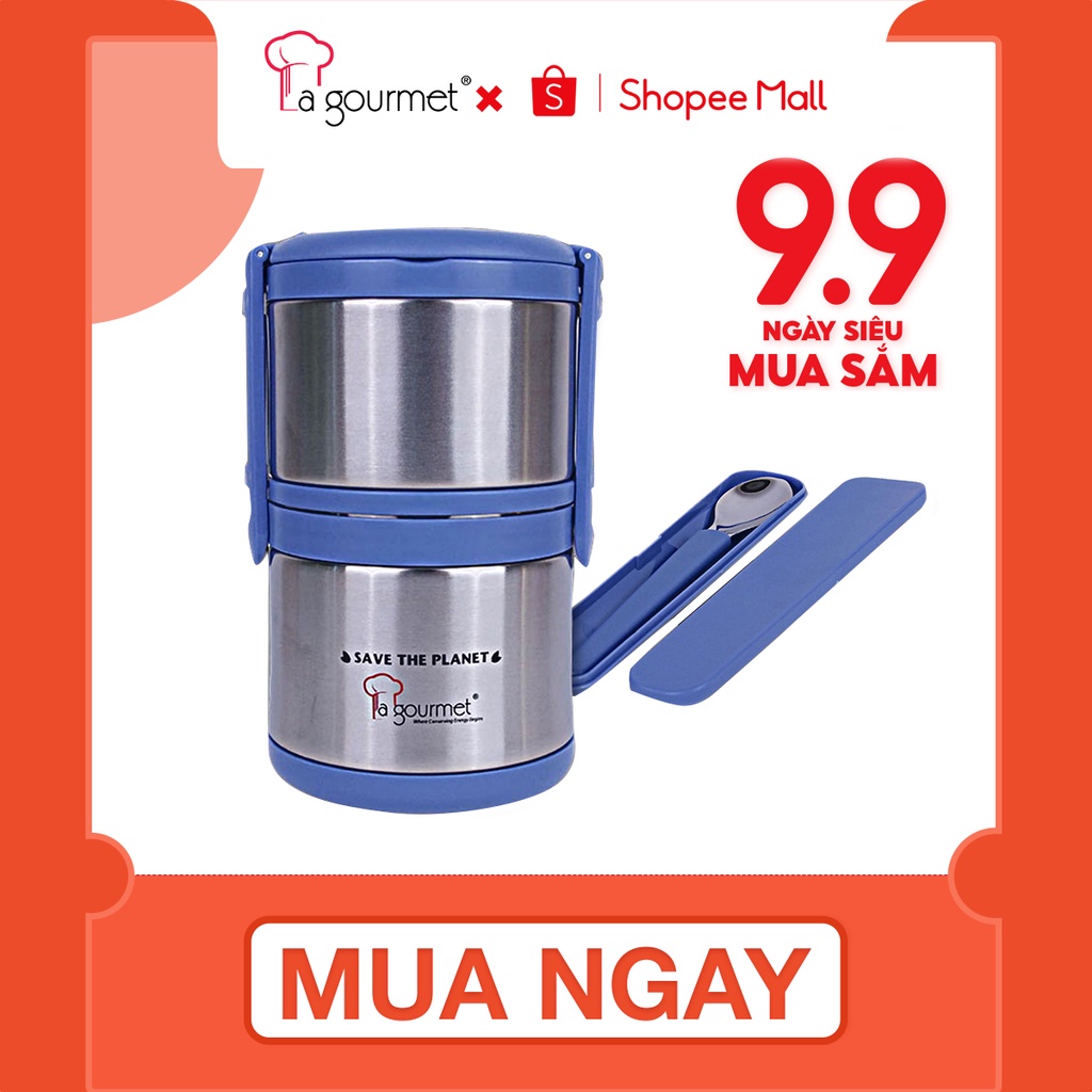 Hộp cơm giữ nhiệt La Gourmet Save The Planet 2 ngăn 1.4L - 368119