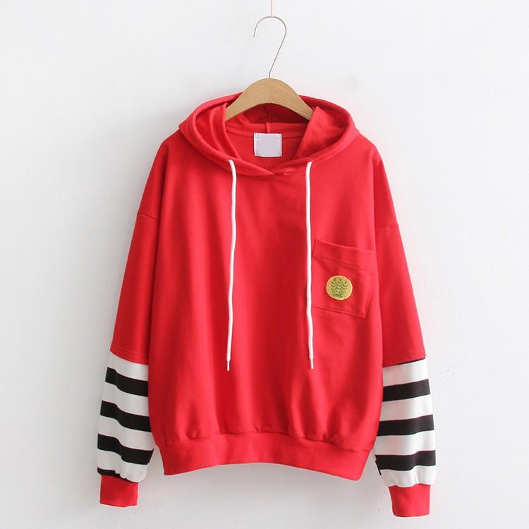 Áo khoác Hoodie nữ chất nỉ phối tay siêu xinh | BigBuy360 - bigbuy360.vn