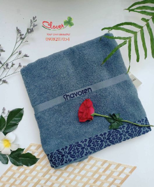 Khăn tắm 100% Coton thiên nhiên hiệu Shavoren Hàn Quốc