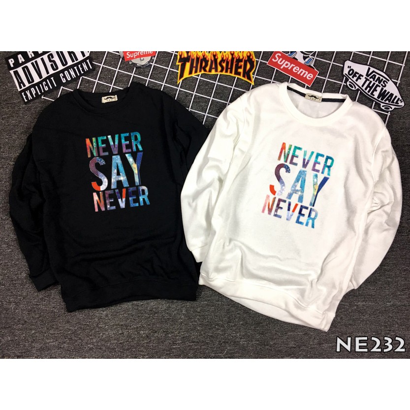 [Có VIDEO + ẢNH THẬT] Áo sweater - Áo nỉ bông tay dài UNISEX NE232