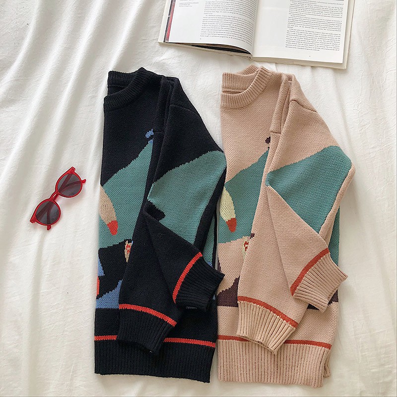 ÁO LEN HÌNH CÔ GÁI