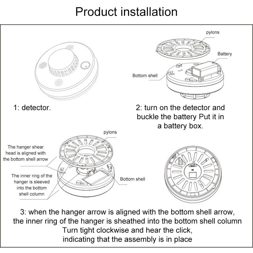 PINEVN Máy Dò Khói An Ninh Gia Đình Bền Bỉ Mới