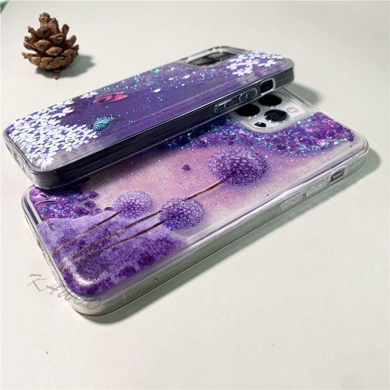 Ốp Điện Thoại Cát Chảy Kim Tuyến Họa Tiết Bướm Cho iPhone 13 Pro MAX 12 Pro 11 X XR XS MAX 7 8 Plus 6 6S SE 2020
