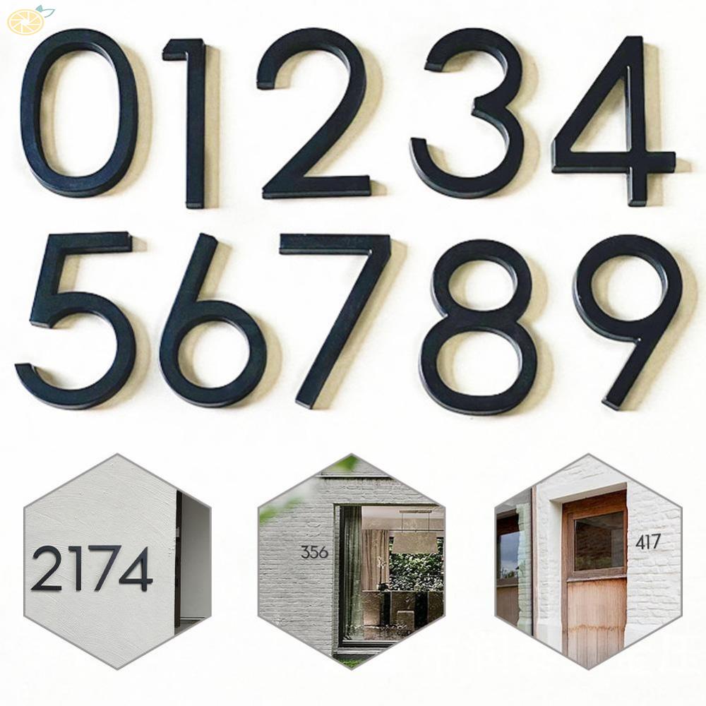 【VARSTR】Brand New Digital House Number Number Decor Black Brushed Floating House/Door