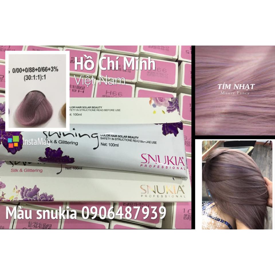 Combo màu nhuôm nâu ROSE Snukia 100ml + oxy trợ nhuộm #Nouvelle 250ml