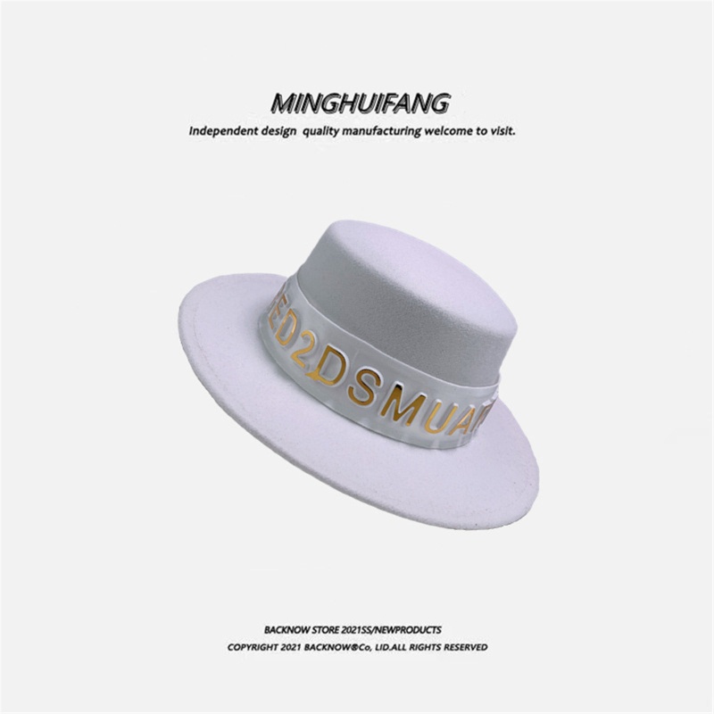 Mũ Cao Bồi Rộng Vành In Chữ Phong Cách Retro