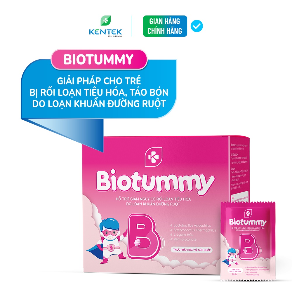 Thực phẩm BIOTUMMY bổ sung lợi khuẩn đường ruột, giảm rối loạn tiêu hóa, táo bón do loạn khuẩn đường ruột cho bé