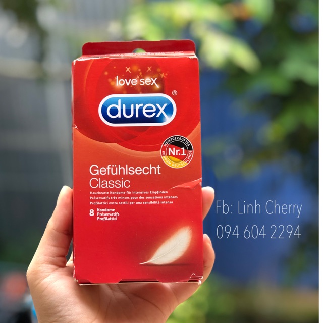 Bao cao su Durex Love Sex hộp 8 cái