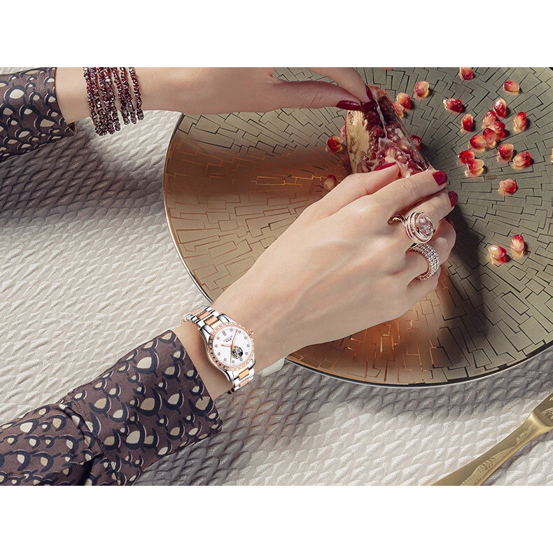 Đồng hồ nữ chính hãng Teintop T8685-1 hàng mới,Kính sapphire ,chống xước,Chống nước,máy cơ(Automatic),Bảo Hành 12 Tháng