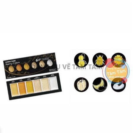 [ TÂM TÂM ]-Màu nhủ Starry watercolor Kuretake Gansai Tambi-
