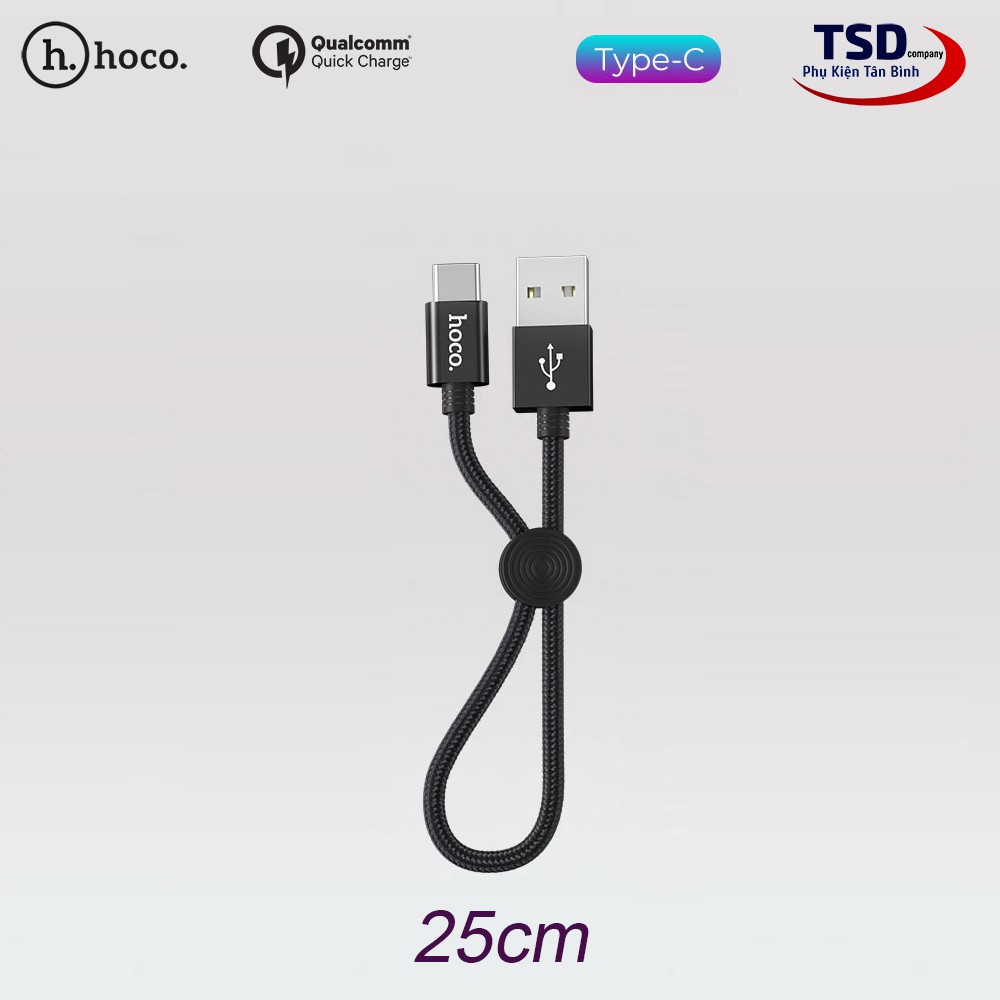 Cáp Sạc Nhanh Type C Chính Hãng Hoco X35 Dài 25CM