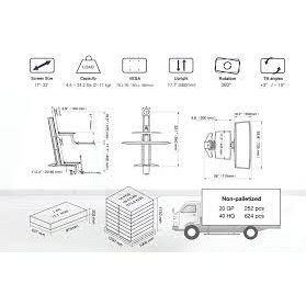 Giá Treo Màn Hình Máy Tính Kẹp Bàn Bàn Nâng Lên Hạ Xuống Tự Động NB - L80