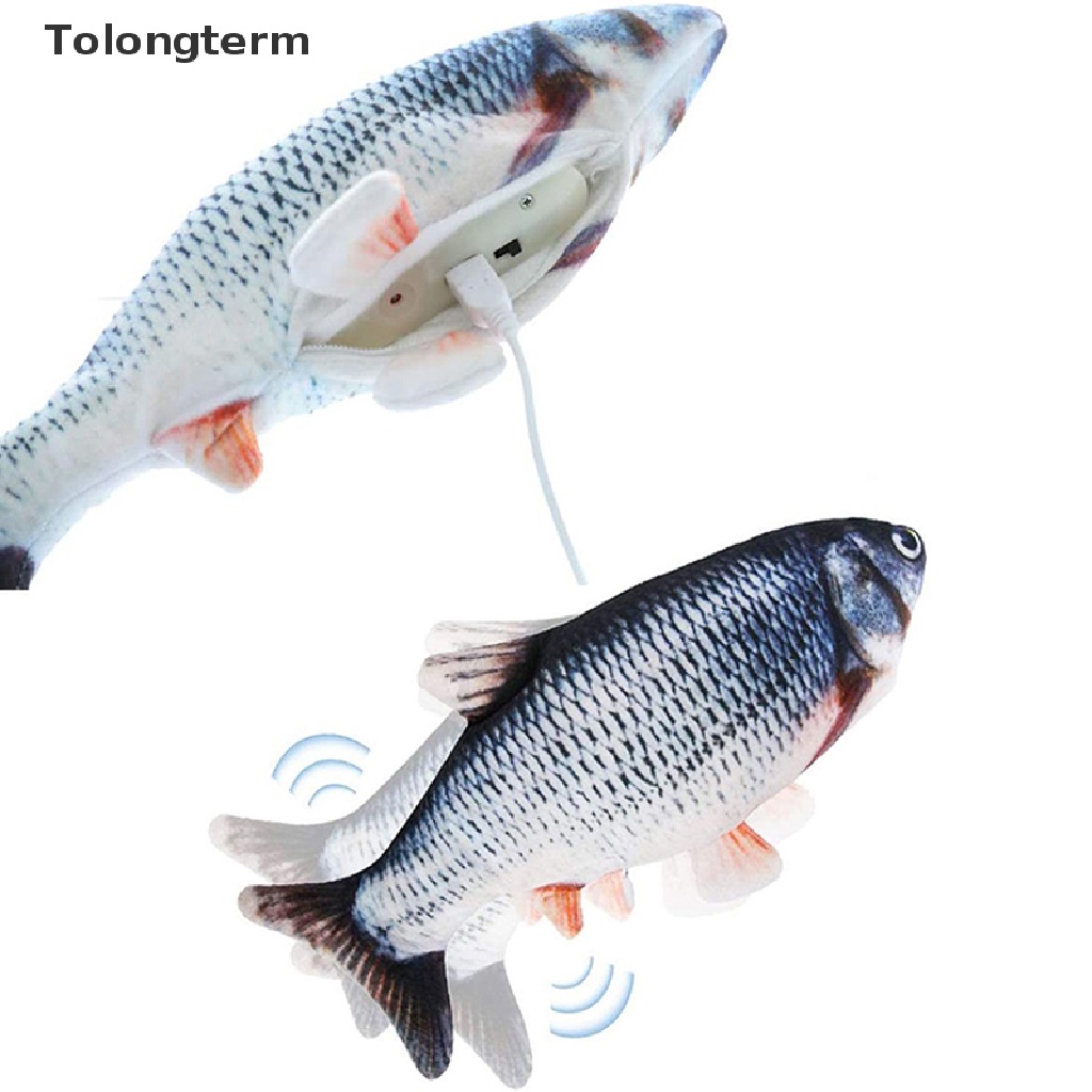 Đồ Chơi Hình Cá Điện Tử Sạc USB Vui Nhộn Cho Mèo Cưng