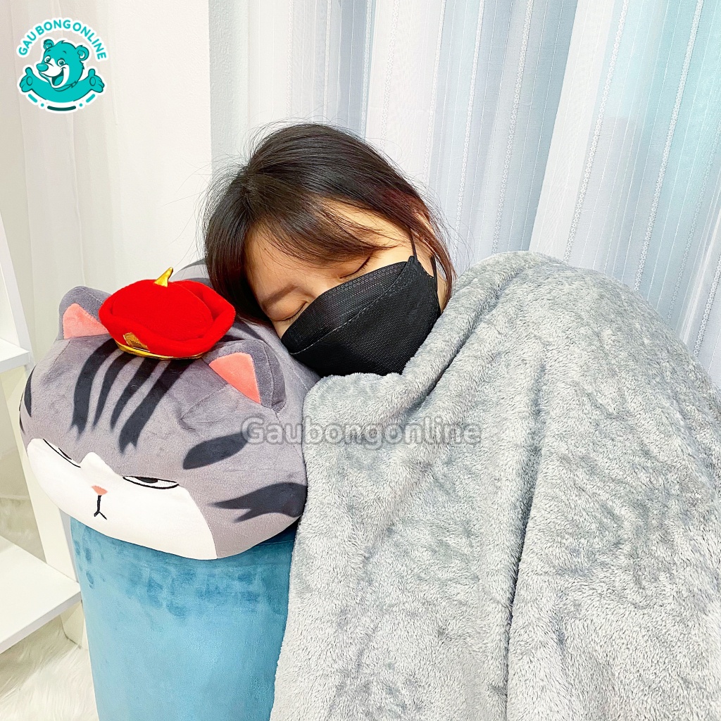 Gối Chăn Mèo Hoàng Thượng Nằm Size Lớn Đáng Yêu Cao Cấp Gấu Bông Online