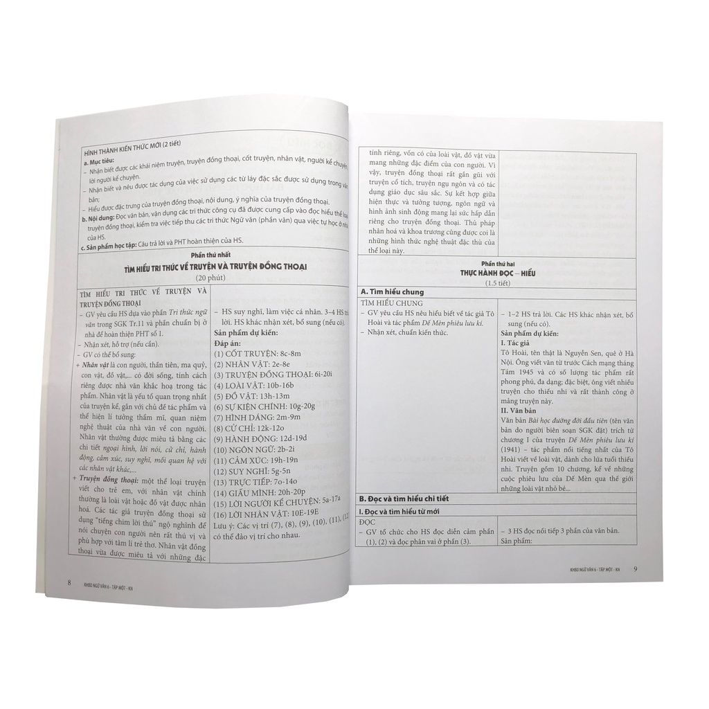 Sách Kế hoạch bài dạy Ngữ Văn 6 tập 1