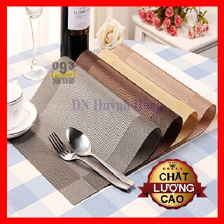 Combo 4 Khăn Trải Bàn,Khăn Lót Chén Dĩa,Tấm Lót Bàn Ăn Caro Vuông
