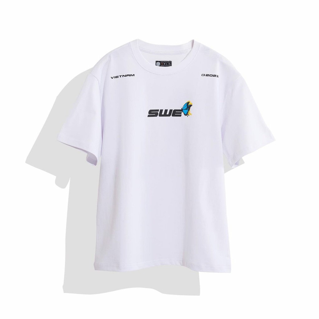 Áo Thun Tay Lỡ Unisex - Áo Thun Nam Nữ Form Rộng SWE C2021 Siêu Hot - LP.STORE