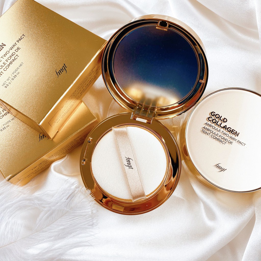 Phấn phủ TheFace.Shops Gold Collagen Ampoule TwoWay Pact - CSTOREVN | BigBuy360 - bigbuy360.vn