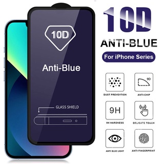 Kính Cường Lực Full Màn Chống Ánh Sáng Xanh Cho iPhone 11 12 13 14 15 Pro Max Mini XR X XS Max 6 6s 7 8 Plus SE 2020