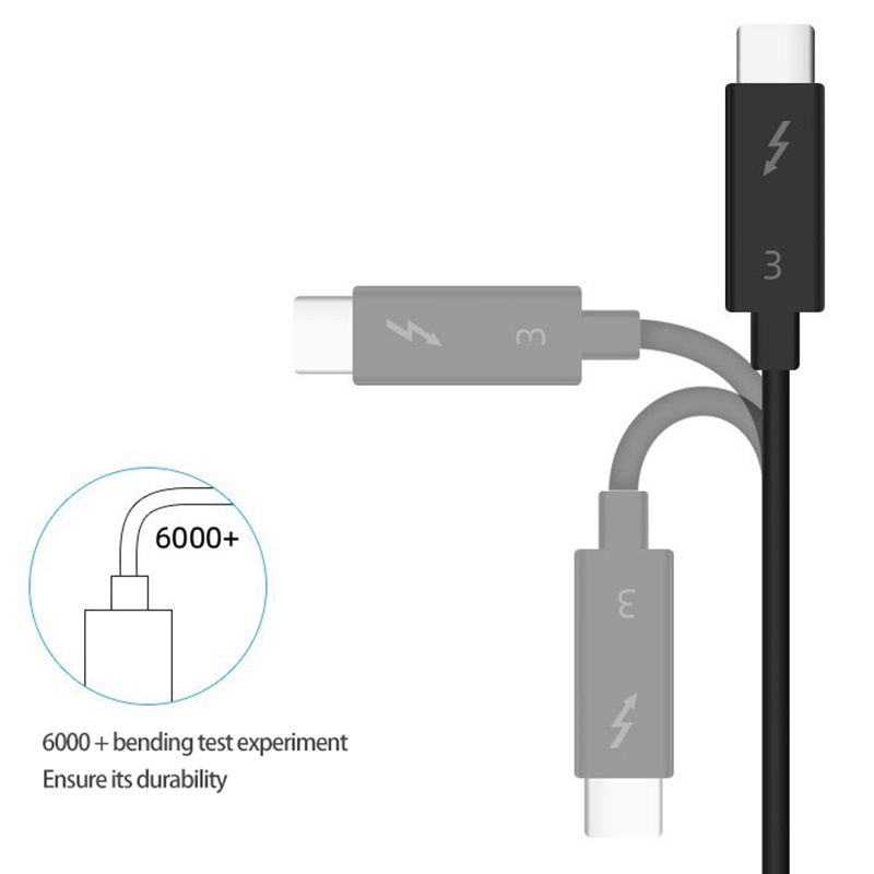 Dây Cáp Sạc Nhanh Type C Cho Thunderbolt 3 40gbps 100w 5k 70cm