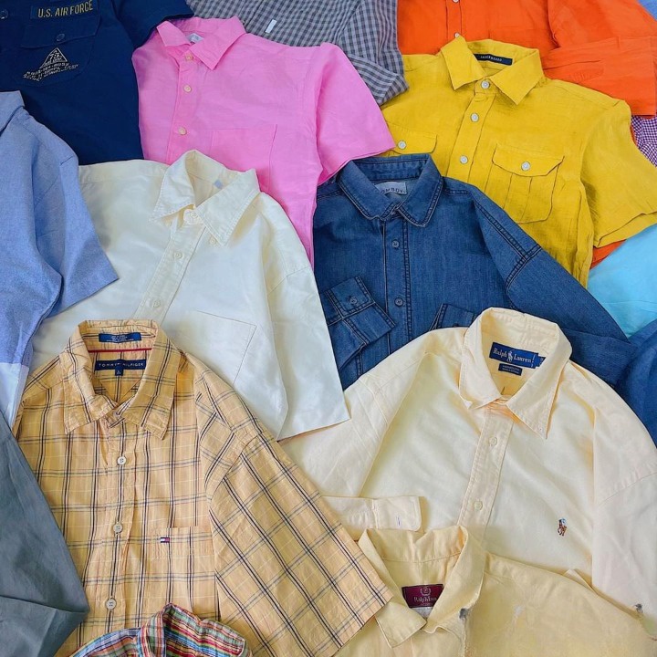Áo Sơ Mi Nam Nữ 2Hand, Áo Sơ Mi Unisex Hàn Quốc Secondhand  Form Rộng Chất Vải Cao Cấp - Mẫu 2