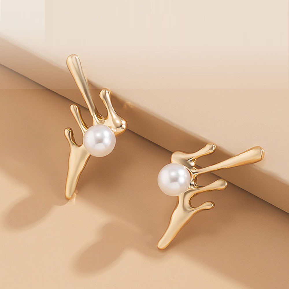 Khuyên Tai Dáng Dài Đính Ngọc Trai Giả Bằng Kim Loại 2021 Nhiều Màu Thời Trang Cho Nữ