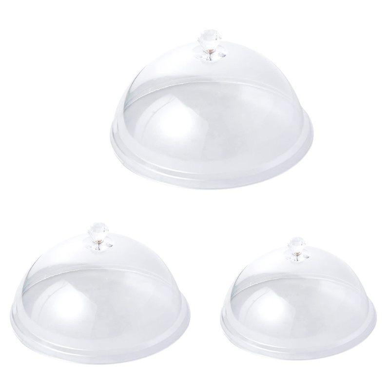 Lồng bàn đậy đĩa thức ăn tráng miệng dạng vòm trong suốt chống bụi bẩn chống ruồi sử dụng trong nhà và ngoài trời