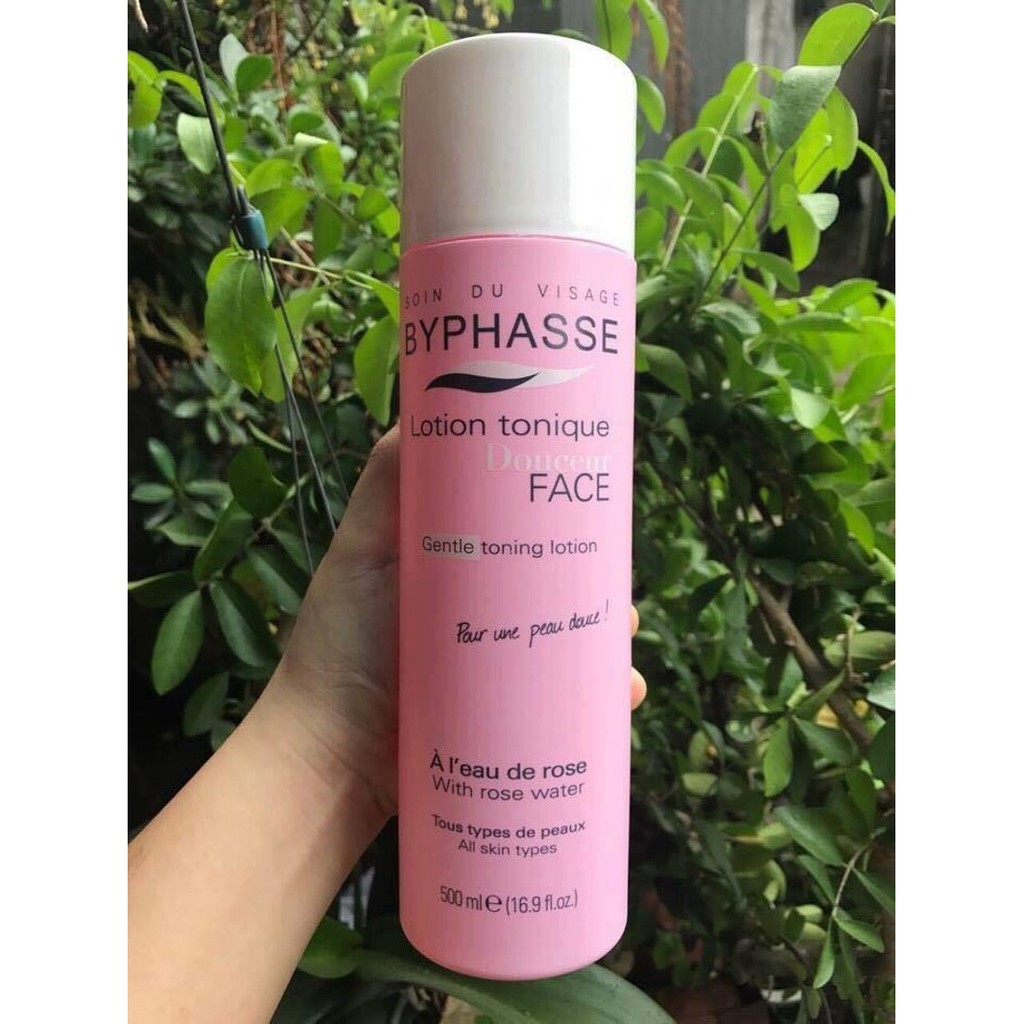 Nước Hoa Hồng Byphasse 500ml_Gentle toning lotion with rose water all skin types