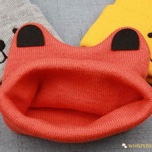 Nón len giữ ấm cho trẻ em họa tiết hình gấu thiết kế dễ thương