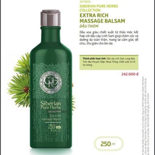 Dầu thơm massage Balsam Siberi