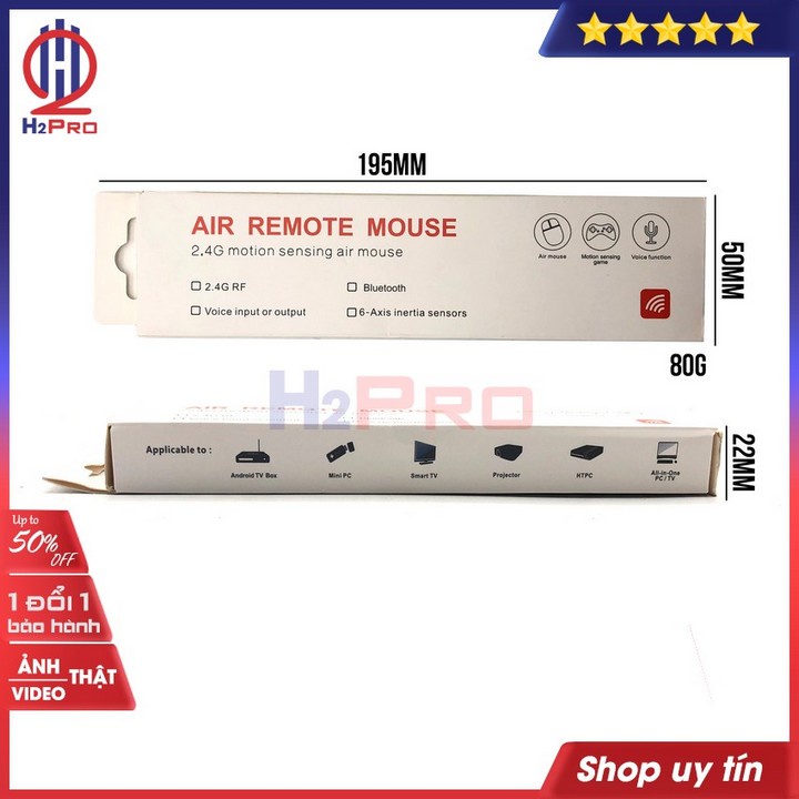 Điều khiển chuột bay H2Pro TZ20 ra lệnh giọng nói 1 chạm (1 chiếc), điều khiển chuột bay cao cấp nhận giọng nói nhạy cho