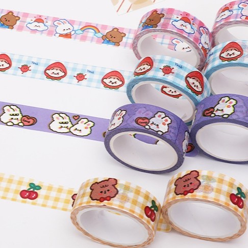 <Video Review> Washi Tape In Họa Tiết Gấu Thỏ Teeci591