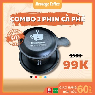 Phin cafe phin nhôm màu anode chất lượng, đẹp, phin pha cà phê Message Coffee - Combo 2 cái