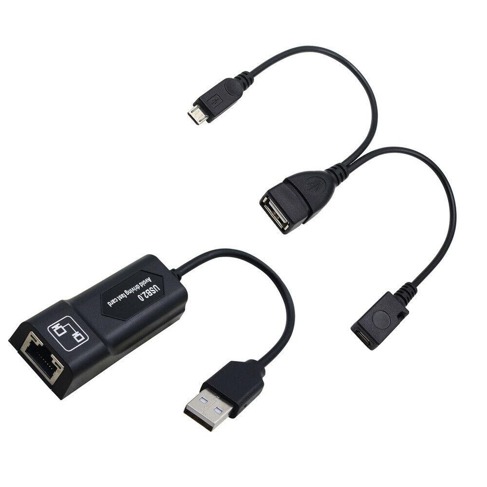 Bộ Chuyển Đổi usb 2.0 Sang RJ45 Lan Ethernet Cho Fire TV 3 / TV Stick Gen 2 Network Card usb Lan + Play