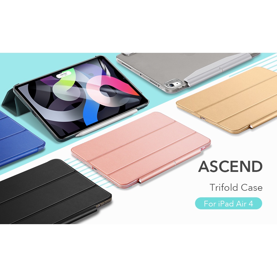 Bao Da Dành Cho iPad Pro 11/ pro 12.9/ Air 4/ Air 5/ Mini 6/ ipad 10.2 ESR Ascend Trifold Hard Case