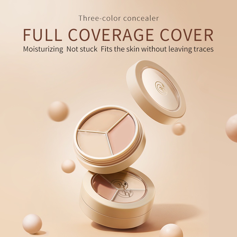 Kem che khuyết điểm ZEESEA Bảng che khuyết điểm ba màu  không thấm nước và lâu trôi 4.5g